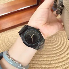 Black Steel Black Dial Watch