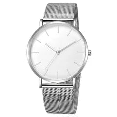 Gold Mesh White Dial Quartz Watch – White dial