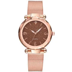 Rose Gold Brown Dial Fashion Watch