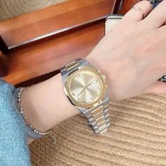 Two-Tone Champagne Dial Watch