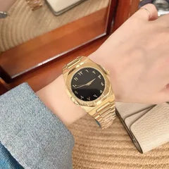 Gold Black Dial Watch